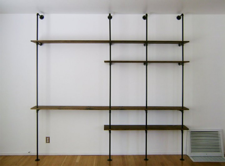 DIY Pipe Shelves